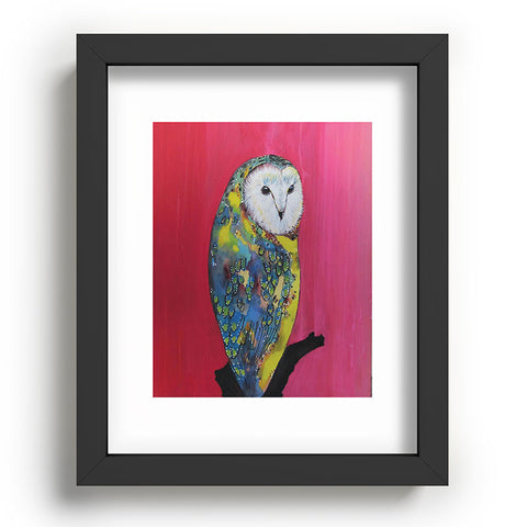 Clara Nilles Owl On Lipstick Recessed Framing Rectangle
