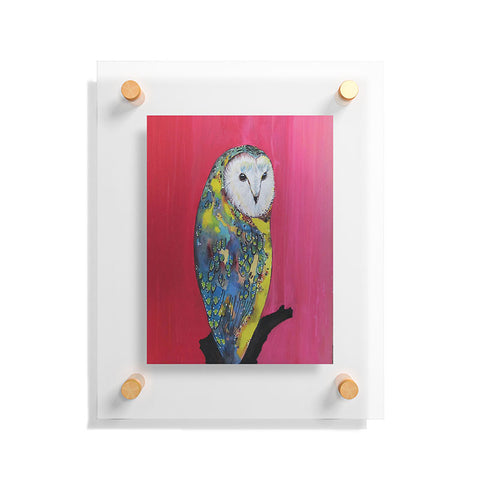 Clara Nilles Owl On Lipstick Floating Acrylic Print