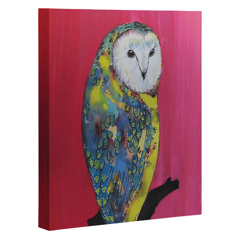 Clara Nilles Owl On Lipstick Art Canvas