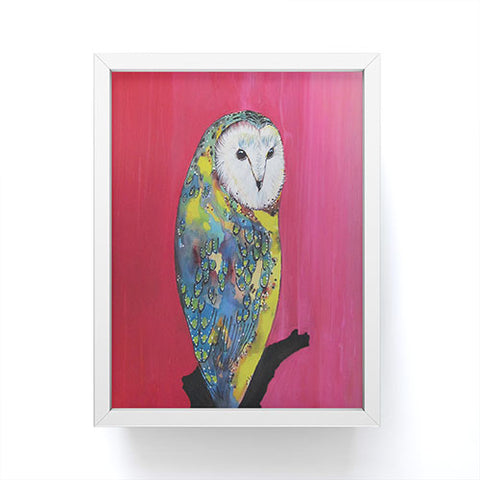 Clara Nilles Owl On Lipstick Framed Mini Art Print