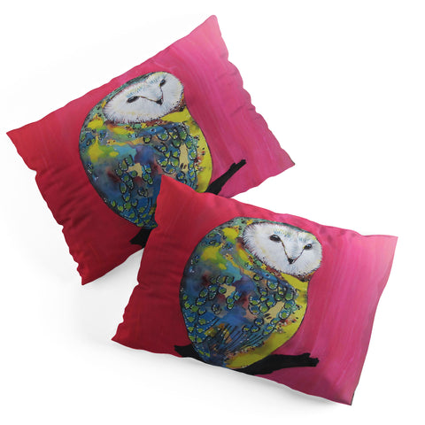 Clara Nilles Owl On Lipstick Pillow Shams