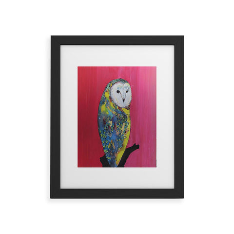 Clara Nilles Owl On Lipstick Framed Art Print