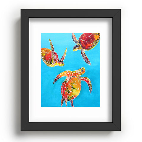 Clara Nilles Tie Dye Sea Turtles Recessed Framing Rectangle