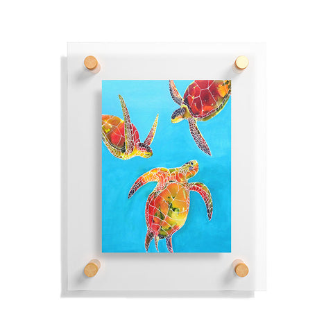 Clara Nilles Tie Dye Sea Turtles Floating Acrylic Print