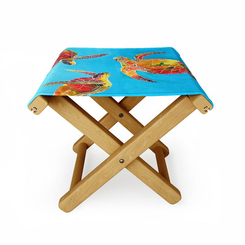 Clara Nilles Tie Dye Sea Turtles Folding Stool