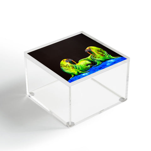 Clara Nilles Wasabi Walruses On Walnut Acrylic Box