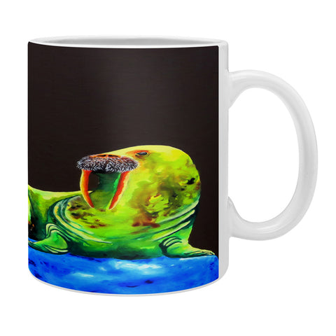 Clara Nilles Wasabi Walruses On Walnut Coffee Mug