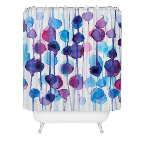 CMYKaren Abstract Watercolor Shower Curtain