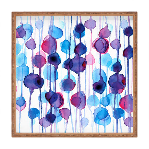 CMYKaren Abstract Watercolor Square Tray