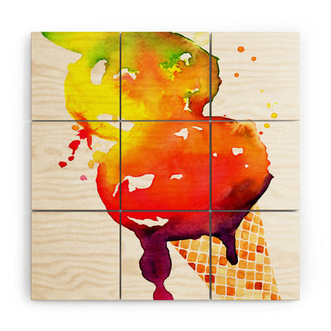 CMYKaren Ice Cream 1 Wood Wall Mural