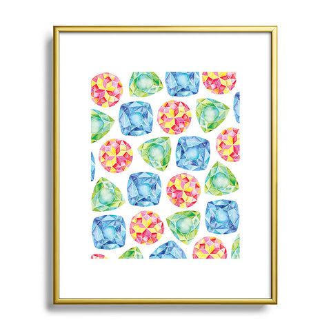 CMYKaren Jewels Metal Framed Art Print