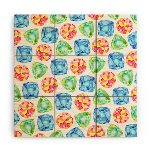 CMYKaren Jewels Wood Wall Mural