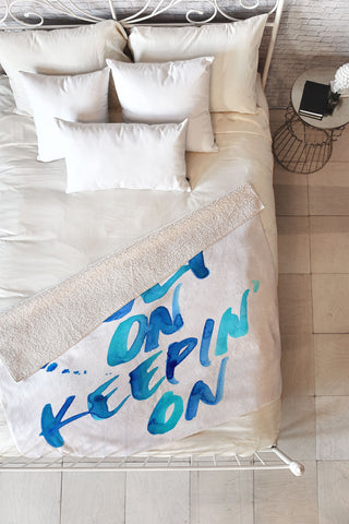 CMYKaren Keep On Keepin On Fleece Throw Blanket