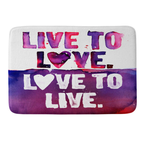 CMYKaren Live To Love Memory Foam Bath Mat