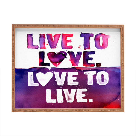 CMYKaren Live To Love Rectangular Tray