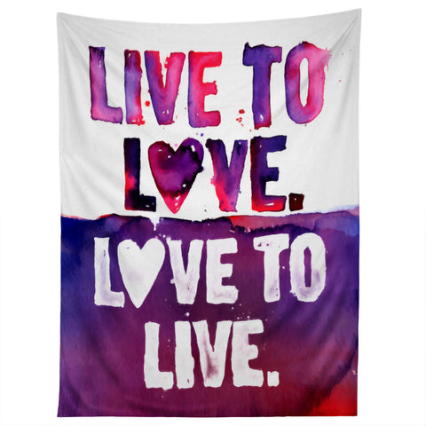 CMYKaren Live To Love Tapestry