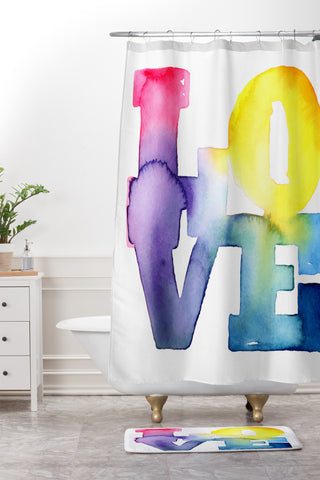 CMYKaren Love 4 Shower Curtain And Mat