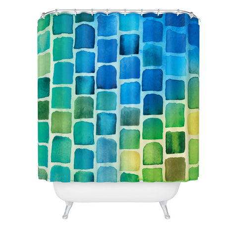 CMYKaren Squaresville Shower Curtain