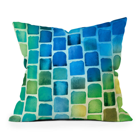 CMYKaren Squaresville Throw Pillow