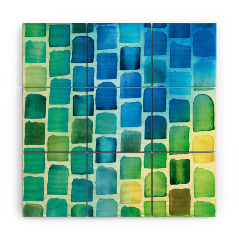 CMYKaren Squaresville Wood Wall Mural