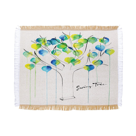 CMYKaren Swing Tree Throw Blanket