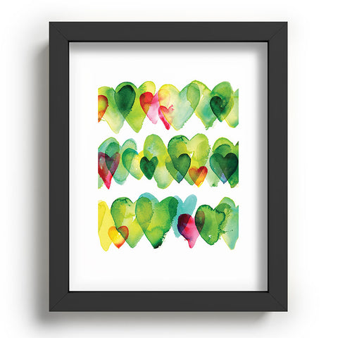 CMYKaren Watercolor Hearts Recessed Framing Rectangle