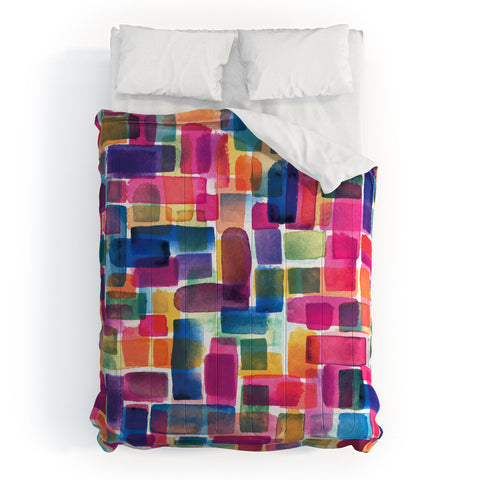 CMYKaren Watercolor Overlay Comforter