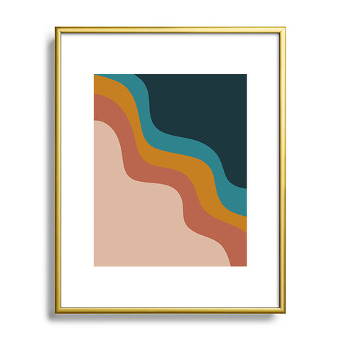 CoastL Studio Abstract Retro Metal Framed Art Print