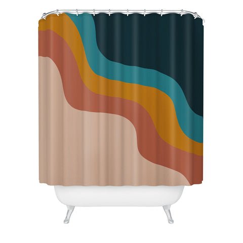 CoastL Studio Abstract Retro Shower Curtain