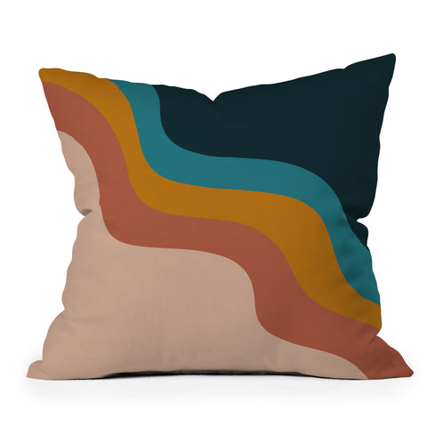 CoastL Studio Abstract Retro Throw Pillow
