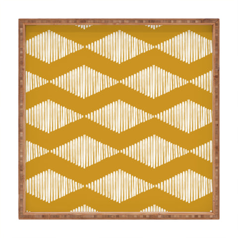CoastL Studio Acoustic Wave Mustard Square Tray