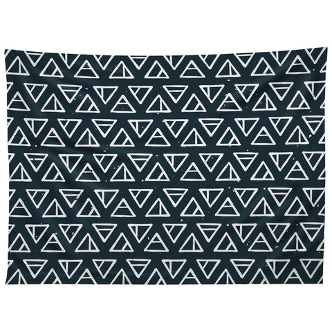 CoastL Studio Alchemical Triangles Navy Tapestry