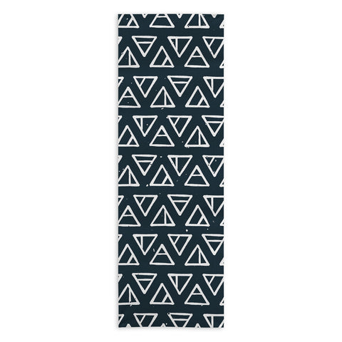 CoastL Studio Alchemical Triangles Navy Yoga Towel