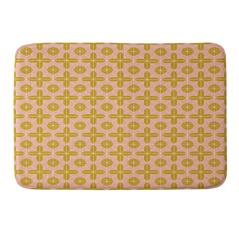 CoastL Studio Alys Pink Golden Rod Memory Foam Bath Mat