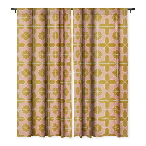 CoastL Studio Alys Pink Golden Rod Blackout Window Curtain