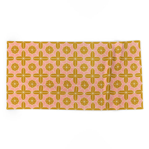 CoastL Studio Alys Pink Golden Rod Beach Towel