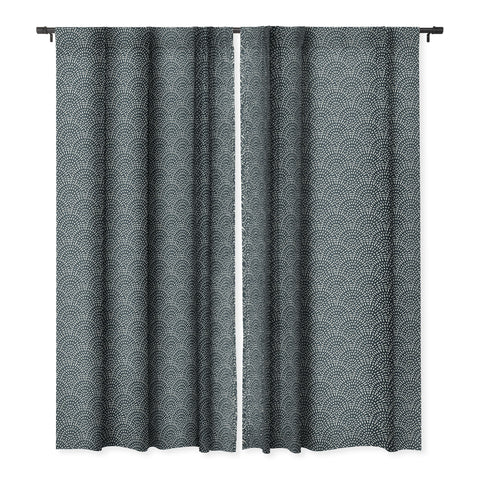 CoastL Studio Boho Deco Fan Navy Blackout Window Curtain