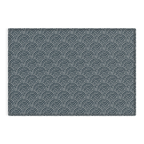 CoastL Studio Boho Deco Fan Navy Outdoor Rug