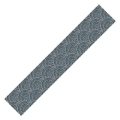 CoastL Studio Boho Deco Fan Navy Table Runner