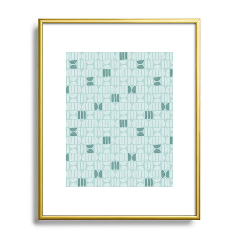 CoastL Studio Bold Minimalism Teal Metal Framed Art Print
