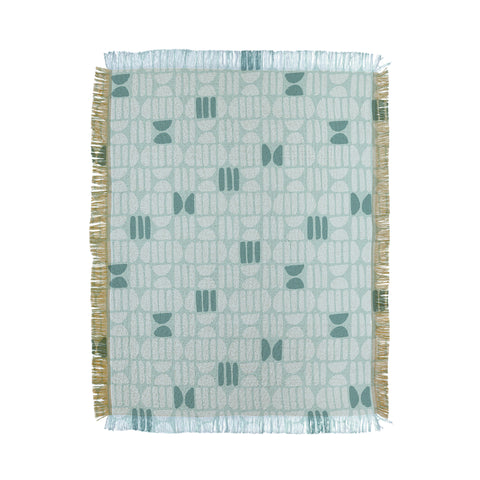 CoastL Studio Bold Minimalism Teal Throw Blanket
