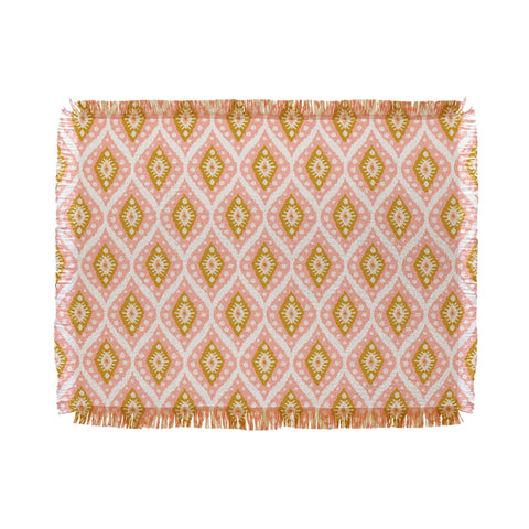 CoastL Studio Caliza Pink Golden Rod Throw Blanket