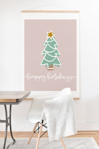 CoastL Studio CoastlL Christmas Light Blush Art Print And Hanger