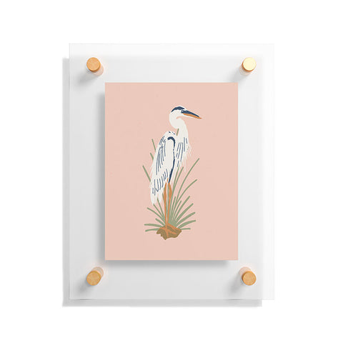CoastL Studio Crane Peach Floating Acrylic Print