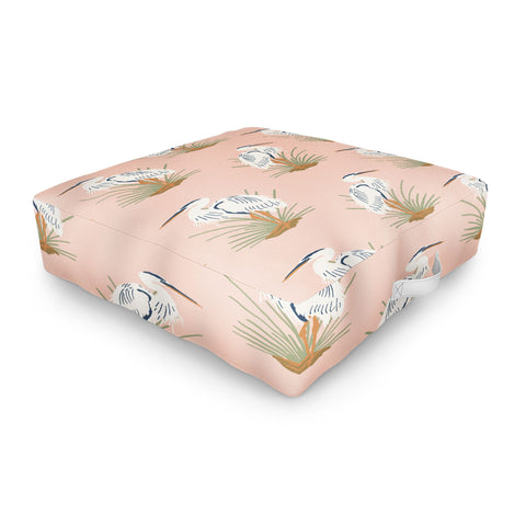 CoastL Studio Crane Peach Outdoor Floor Cushion