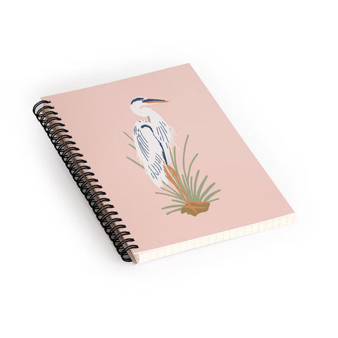 CoastL Studio Crane Peach Spiral Notebook