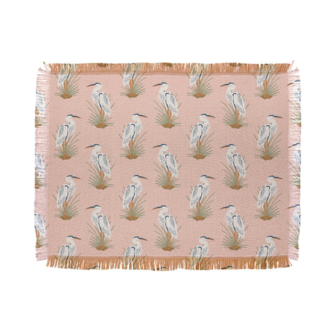CoastL Studio Crane Peach Throw Blanket