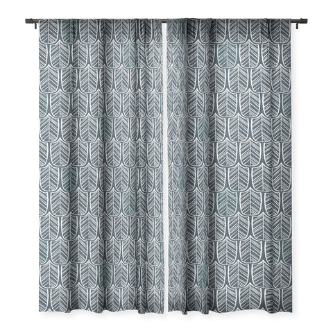 CoastL Studio Feather Tile Navy Sheer Non Repeat