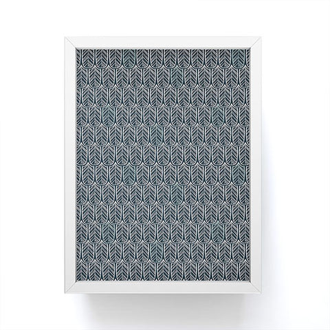 CoastL Studio Feather Tile Navy Framed Mini Art Print