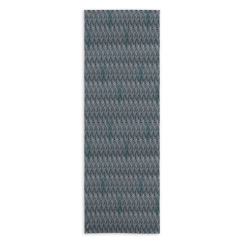 CoastL Studio Feather Tile Navy Yoga Towel
